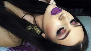 matte purple lips makeup tutorial