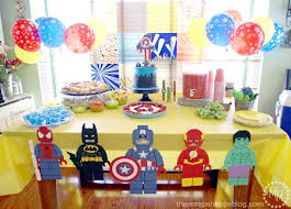 lego superhero birthday party the