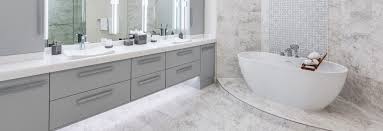D vanity in white with marble vanity top in carrara white and mirror Double Sink Bathroom Vanities In Your Interior