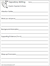 These free graphic organizers include webs for preparing to write     Expository Essay Graphic Organizer