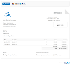 Free Professional Freelancer Invoice Template Paypal