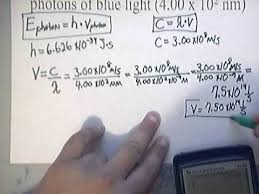 Calculating Energy Of A Mole Of Photons