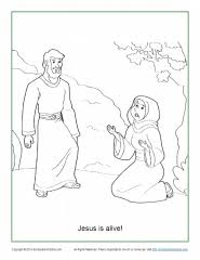 Jesus resurrection coloring pages are a fun way for kids of all ages to develop creativity, focus, motor skills and color recognition. Jesus Is Alive Resurrection Coloring Page On Sunday School Zone
