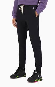 Ribbed Cuffed Stretch Reverse Weave Joggers