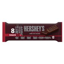 mildly sweet chocolate candy bars snack