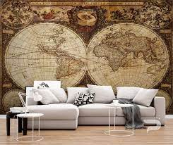 Old Map Wall Mural World Map Wallpaper