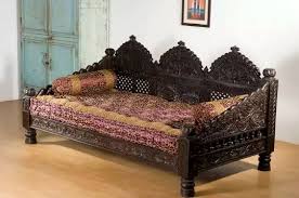 traditional indian sofa carved in the