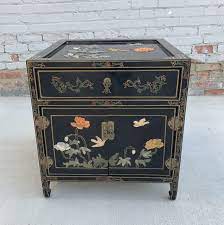 jinlong chinese black lacquered cabinet