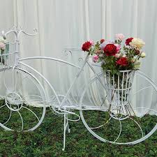 metal decorative bike planter for