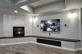 finished basements that have a fireplace