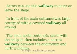 walkway sentence exles