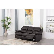 athon furniture brown 3 seater double