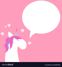 unicorn background with sch bubble