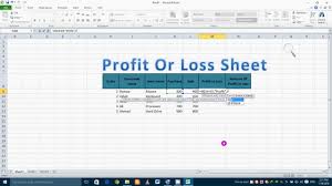 excel profit or loss sheet you