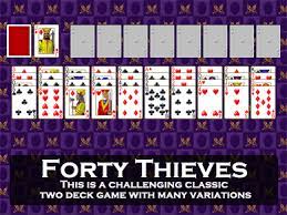 play forty thieves solitaire
