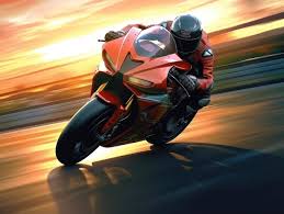 premium photo man on a motorbike at