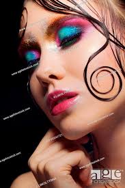 young beautiful bright makeup with