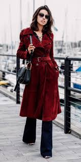 Cherry Red Trench Coats Howtowear Fashion