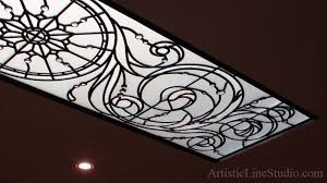 Stained Leaded Glass Skylight Ceiling W