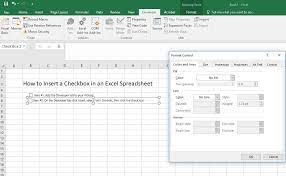 how to insert a checkbox in excel