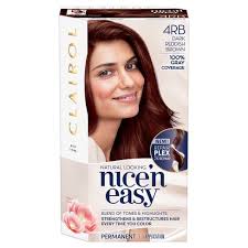 This is the perfect ash brown hair color to banish brass and start fresh with a cool, deep brunette hair color! Clairol Nice N Easy Permanent Hair Color 4rb Dark Reddish Brown 1 Kit Target