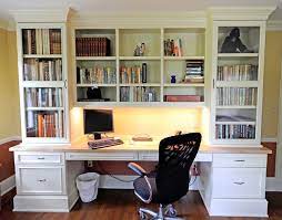 Study With Custom Desk And Bookshelves