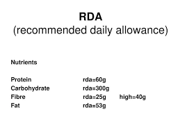 ppt rda recommended daily allowance