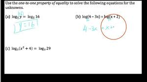 logarithmic equations
