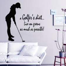 Golf Wall Decal E Golfer Vinyl