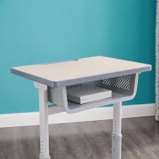 Gray Child Adjustable Desk