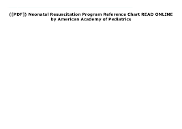 Pdf Neonatal Resuscitation Program Reference Chart Read
