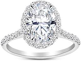 See more ideas about engagement rings, diamond engagement rings, diamond engagement. 1 5 Ctw 14k White Gold Halo Oval Cut Diamond Engagement Ring 1 Ct E Color Si2 Clarity Center Stone Amazon Com