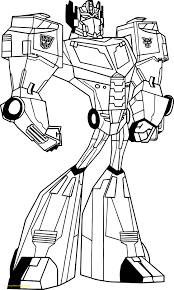 Tranh tô màu optimus, siêu phẩm robot dũng cảm nhất cho bé - Jadiny