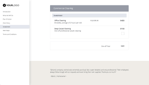 commercial cleaning proposal template