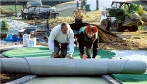 miniature golf carpet installation