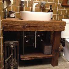 rustic bath vanity reclaimed barnwood