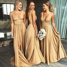 beautify gold bridesmaid dresses