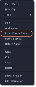 creating a freeze frame