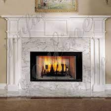 Simple Design Marble Fireplace White