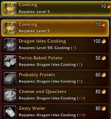 cooking guide for dragonflight world