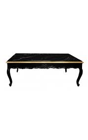 Large Coffee Table Baroque Style Black