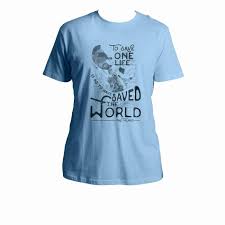 To Save One Life Talmud Light Blue T Shirt
