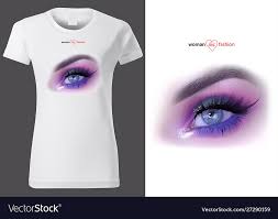 t shirt design with makeup eye royalty