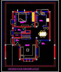 House Floor Plan Free Cad Drawing