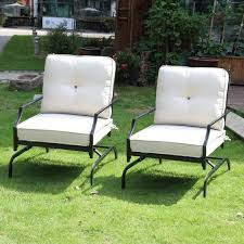 Metal Patio Rocking Chairs Outdoor Set