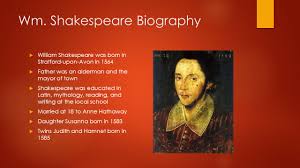 William Shakespeare Biography Powerpoint Presentation