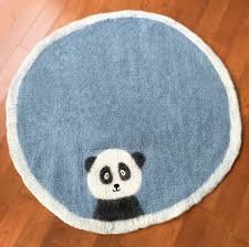 panda felted wool rug 120cm villages