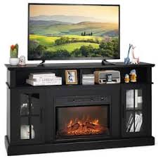 Black Fireplace Tv Stands Electric