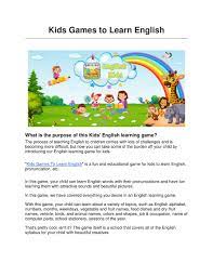 ppt kids games to learn english