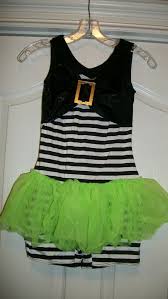 Weissman Black White Dance Outfit With Green Tutu Size Lc